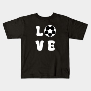 Love Soccer White Kids T-Shirt